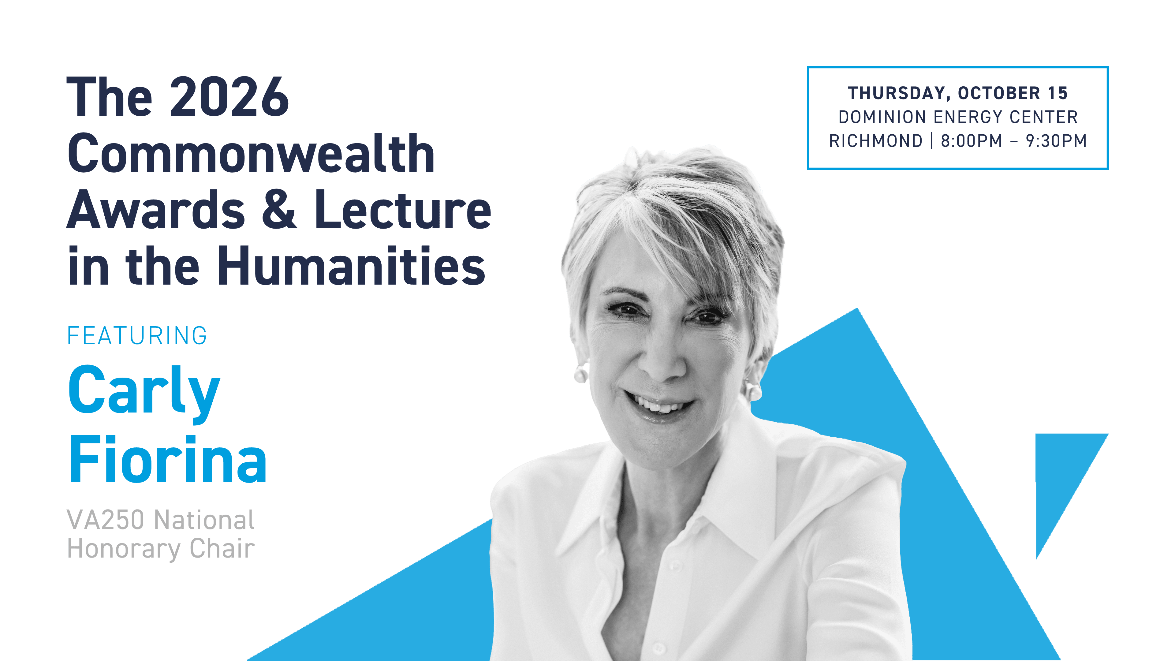 Virginia Humanities' Commonwealth Lecture in the Humanities featuring Carly Fiorina